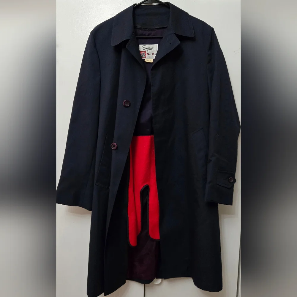Simpsons Sears Hunt Club Trench Coat - Picture 2 of 7